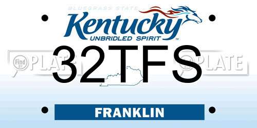32TFS Kentucky License Plate
