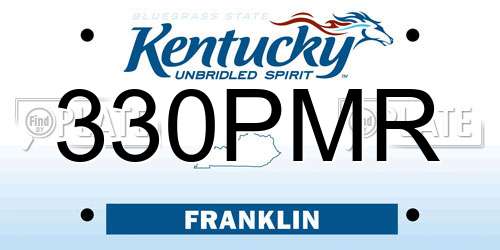 330PMR Kentucky License Plate
