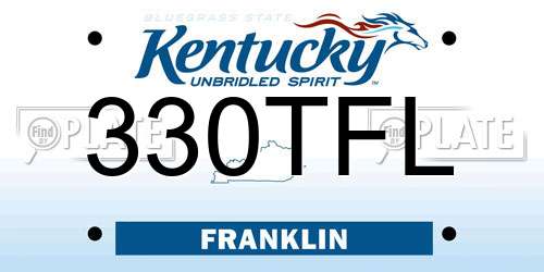 330TFL Kentucky License Plate