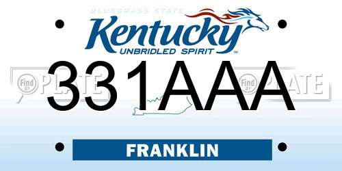 331AAA Kentucky License Plate