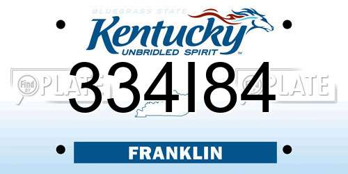 334I84 Kentucky License Plate