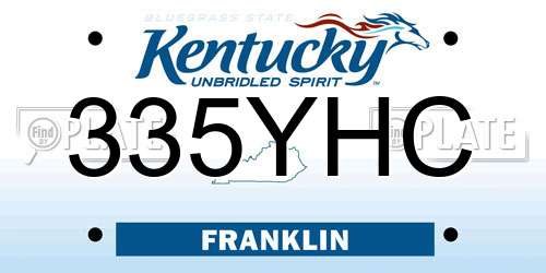 335YHC Kentucky License Plate