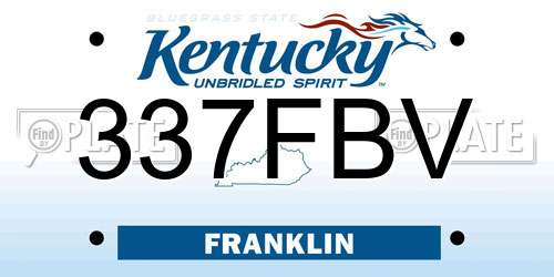 337FBV Kentucky License Plate