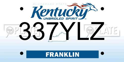 337YLZ Kentucky License Plate