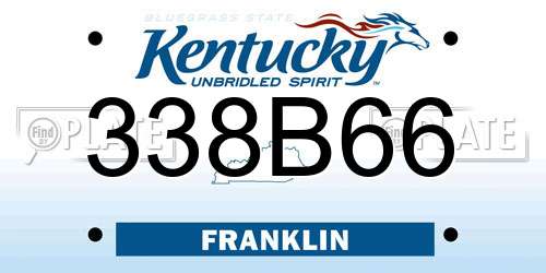 338B66 Kentucky License Plate