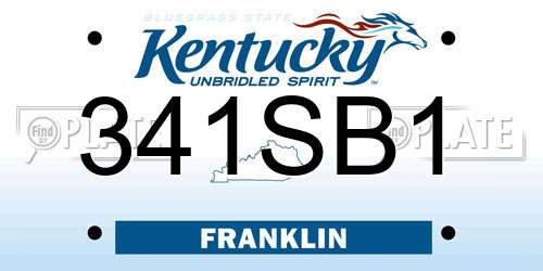 341SB1 Kentucky License Plate
