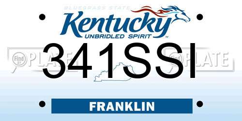 341SSI Kentucky License Plate