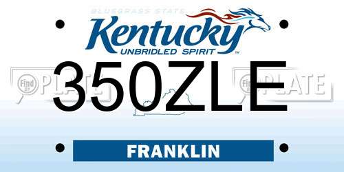 350ZLE Kentucky License Plate