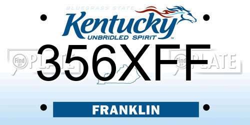 356XFF Kentucky License Plate