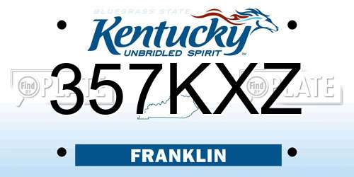 357KXZ Kentucky License Plate