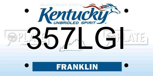 357LGI Kentucky License Plate