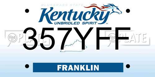 357YFF Kentucky License Plate