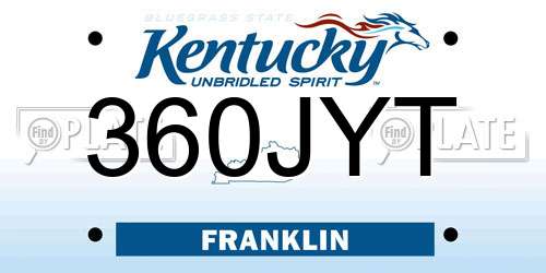 360JYT Kentucky License Plate