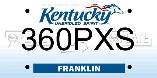 360PXS Kentucky License Plate