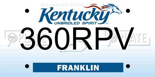 360RPV Kentucky License Plate