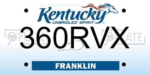 360RVX Kentucky License Plate