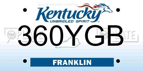360YGB Kentucky License Plate