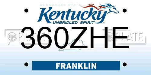 360ZHE Kentucky License Plate