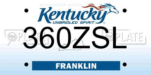 360ZSL Kentucky License Plate