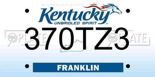 370TZ3 Kentucky License Plate