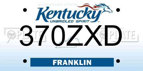370ZXD Kentucky License Plate