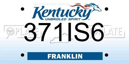 371IS6 Kentucky License Plate