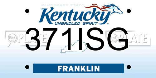 371ISG Kentucky License Plate