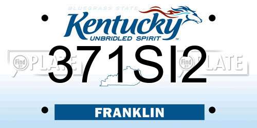 371SI2 Kentucky License Plate