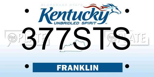 377STS Kentucky License Plate