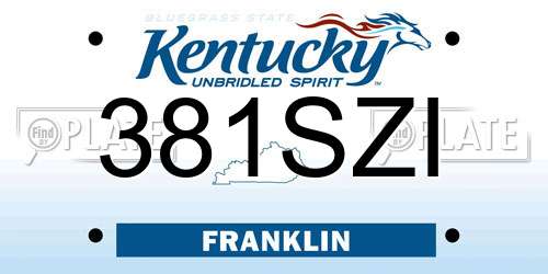 381SZI Kentucky License Plate
