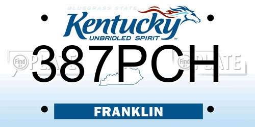 387PCH Kentucky License Plate