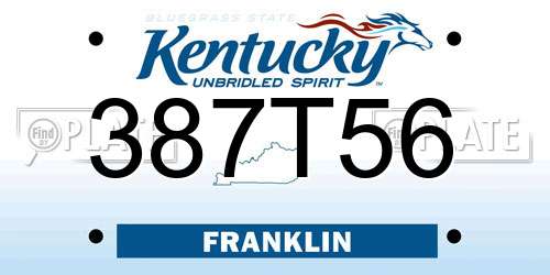 387T56 Kentucky License Plate
