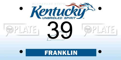 39 Kentucky License Plate