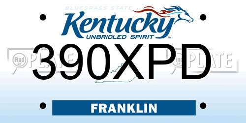390XPD Kentucky License Plate