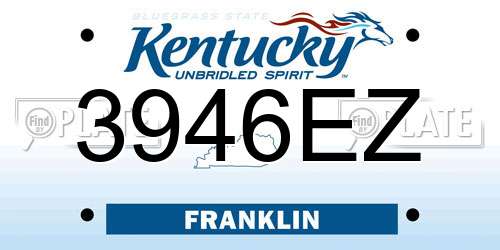 3946EZ Kentucky License Plate