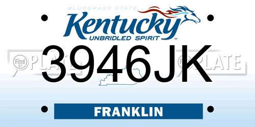 3946JK Kentucky License Plate
