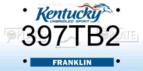 397TB2 Kentucky License Plate