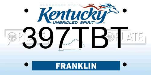 397TBT Kentucky License Plate