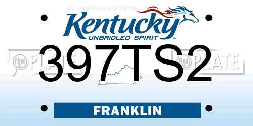 397TS2 Kentucky License Plate