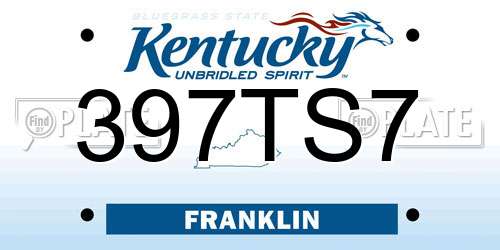 397TS7 Kentucky License Plate