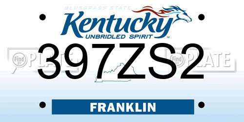397ZS2 Kentucky License Plate