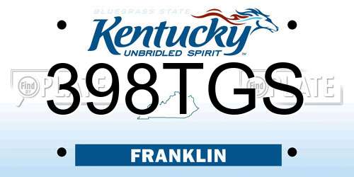 398TGS Kentucky License Plate