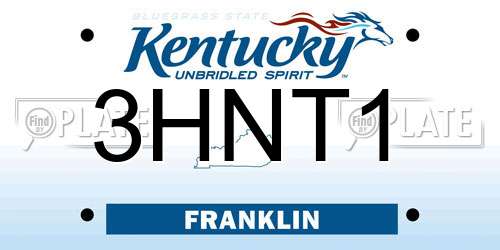 3HNT1 Kentucky License Plate