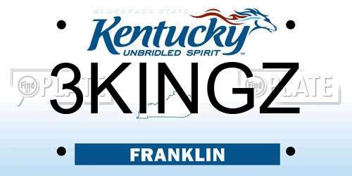 3KINGZ Kentucky License Plate