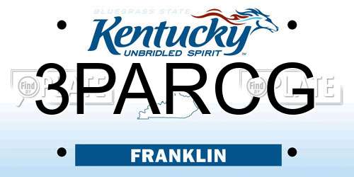 3PARCG Kentucky License Plate