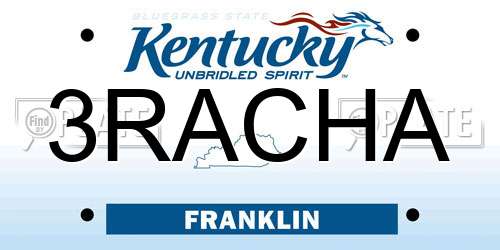 3RACHA Kentucky License Plate