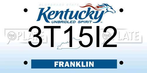 3T15I2 Kentucky License Plate