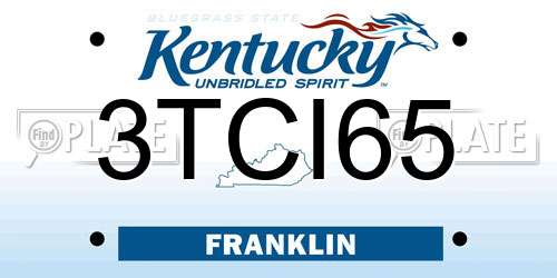 3TCI65 Kentucky License Plate