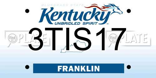 3TIS17 Kentucky License Plate