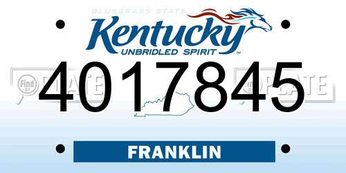 4017845 Kentucky License Plate